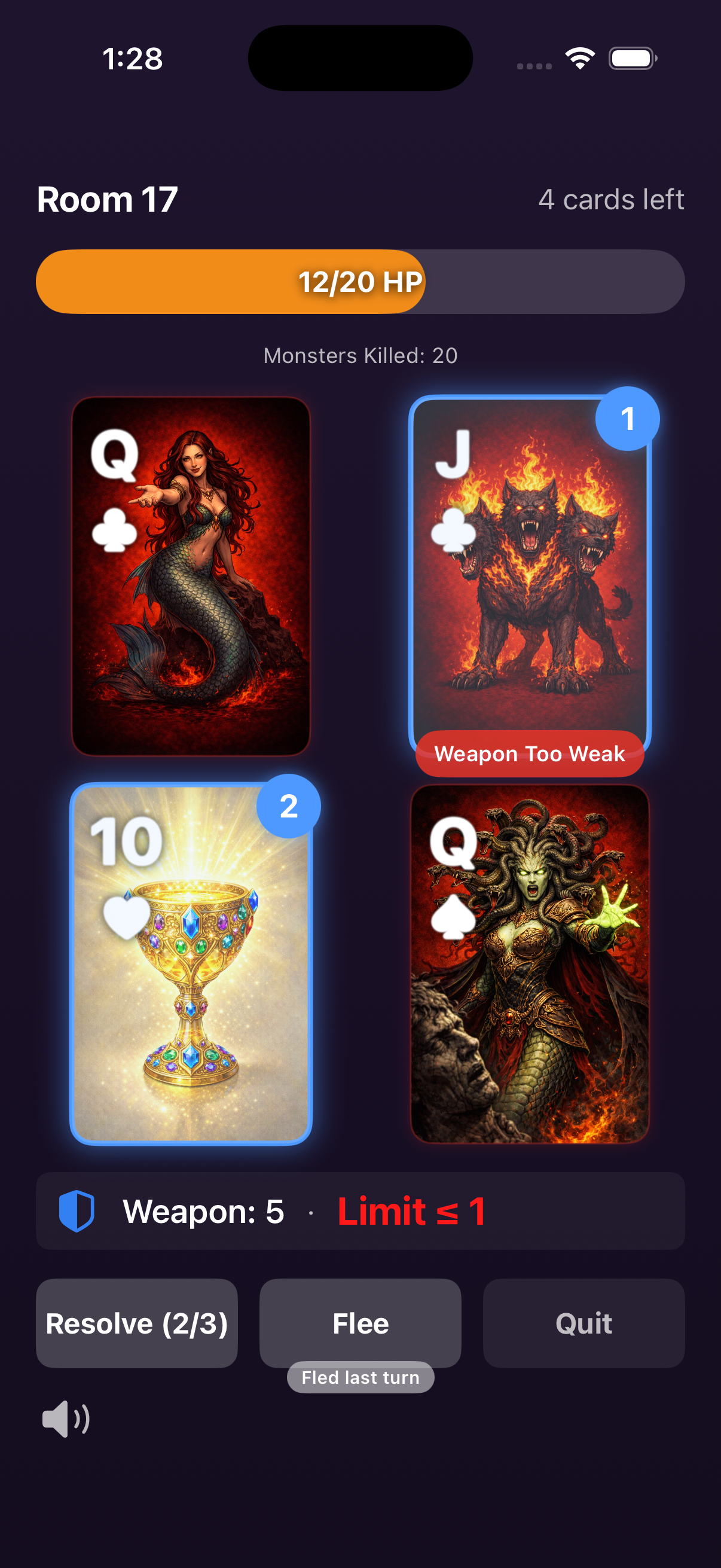 Scoundrel gameplay screenshot