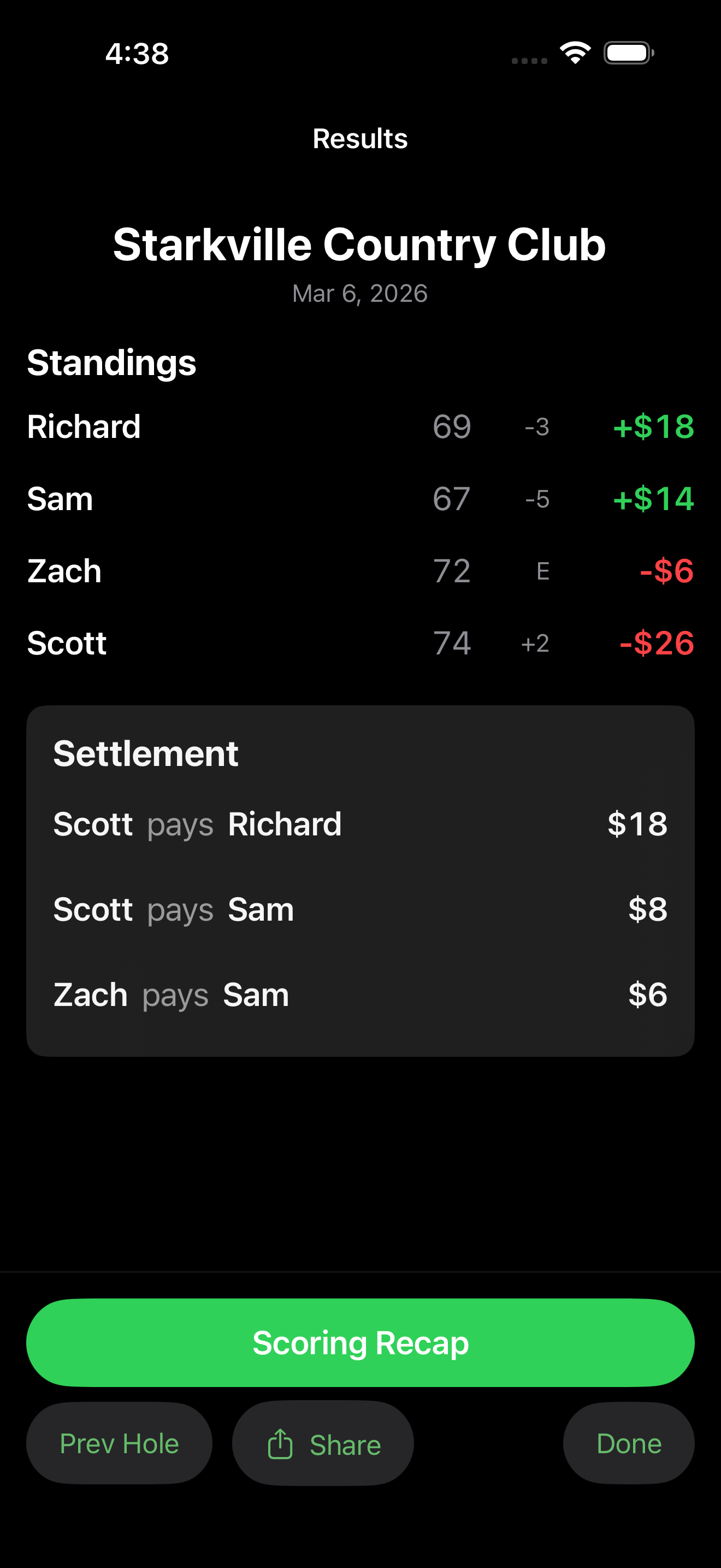 Wolfbite: Golf Game Keeper iPhone screenshot 7