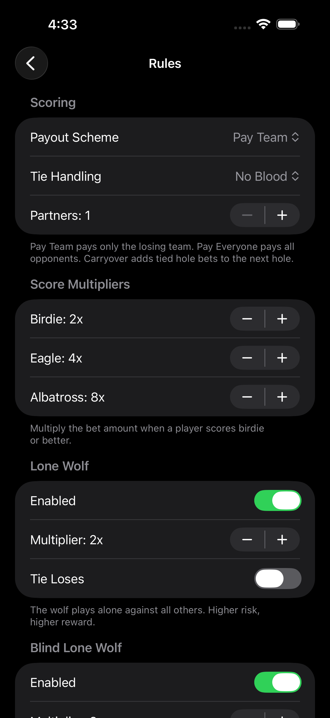 Wolfbite: Golf Game Keeper iPhone screenshot 6